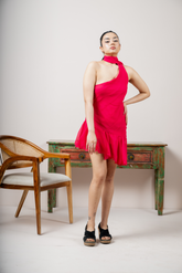 VEIL RUSH One-Shoulder Dress