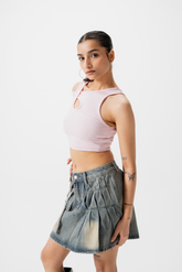 ASYMMETRIC BLOOM Crop Top