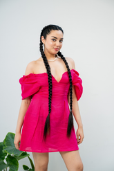 ROSÉ REBEL Linen Dress