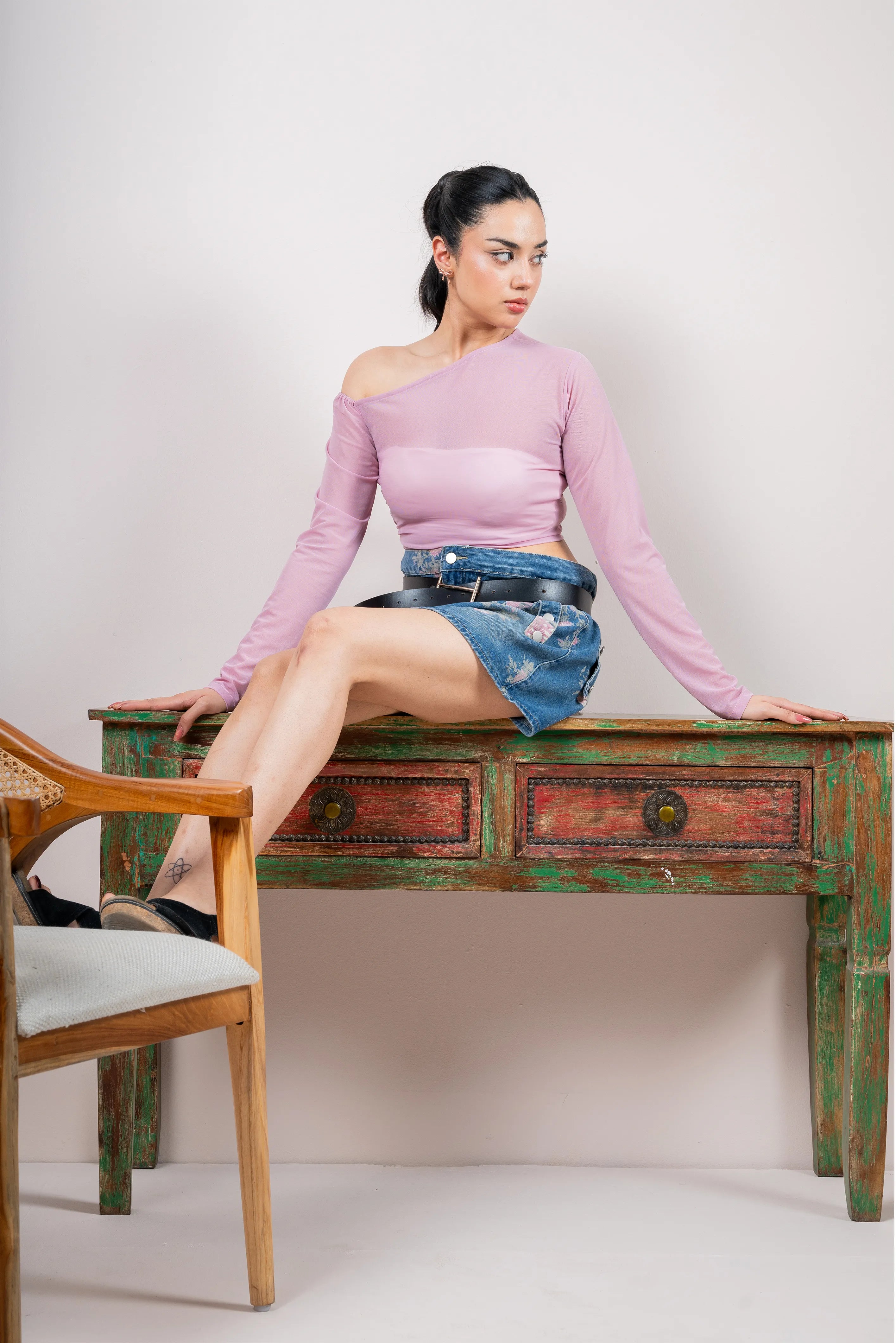 TWILIGHT SHEEN Mesh Top