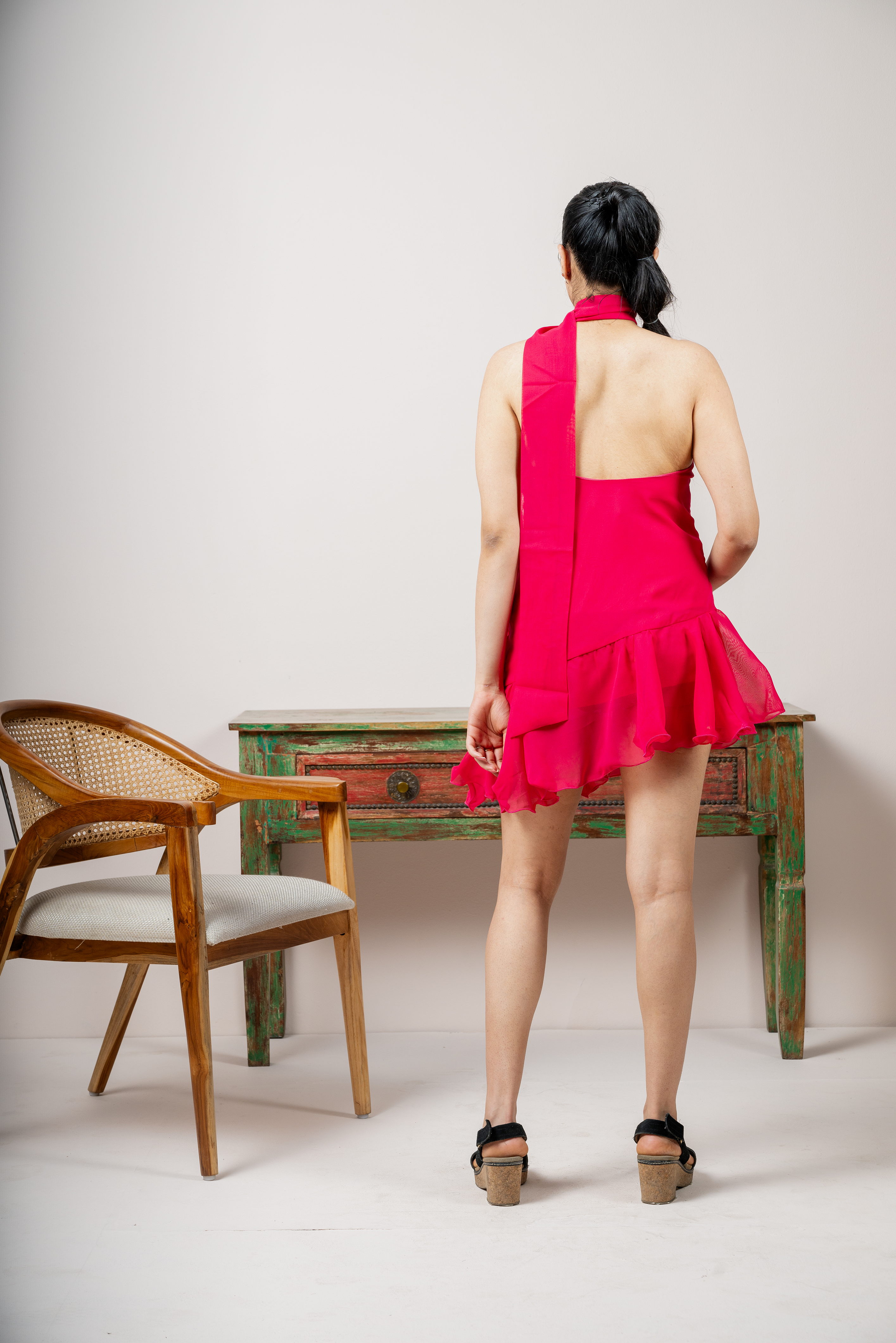 VEIL RUSH One-Shoulder Dress