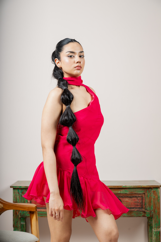VEIL RUSH One-Shoulder Dress