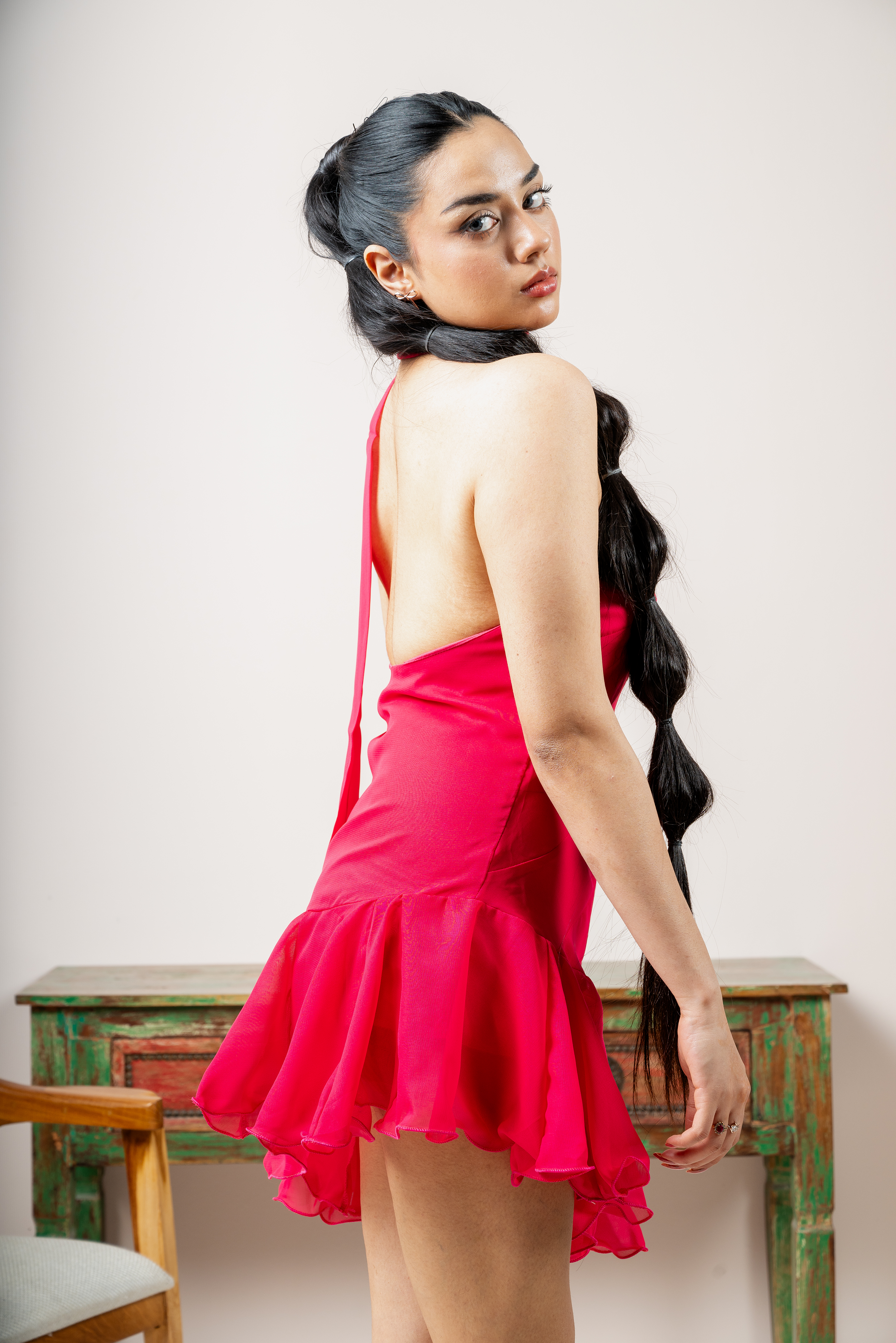 VEIL RUSH One-Shoulder Dress