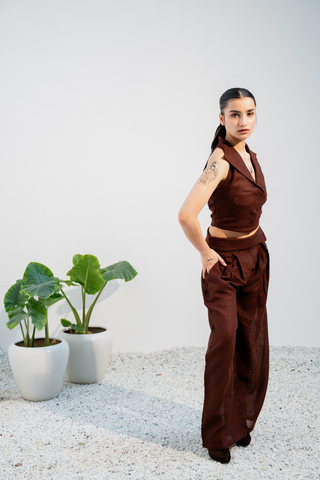 SHADOW BLOOM Linen Co-ord