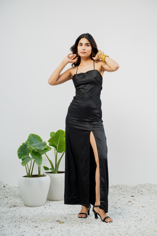 NOIR ENCHANTÉ Satin Dress