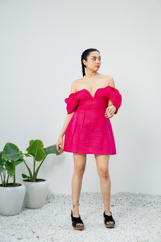 ROSÉ REBEL Linen Dress
