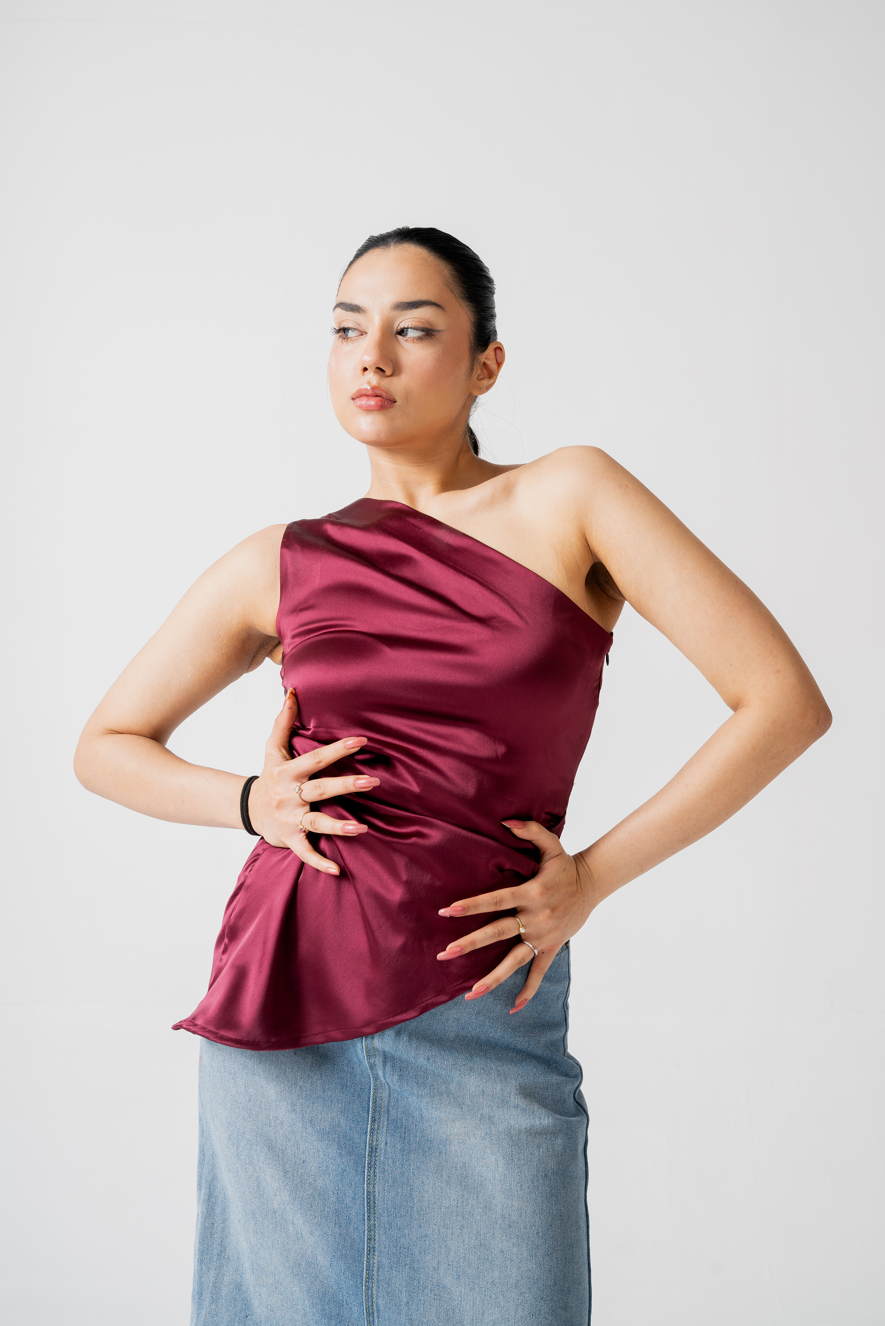 GARNET GLOW Satin Top