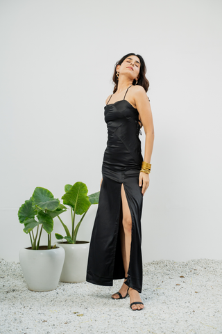NOIR ENCHANTÉ Satin Dress