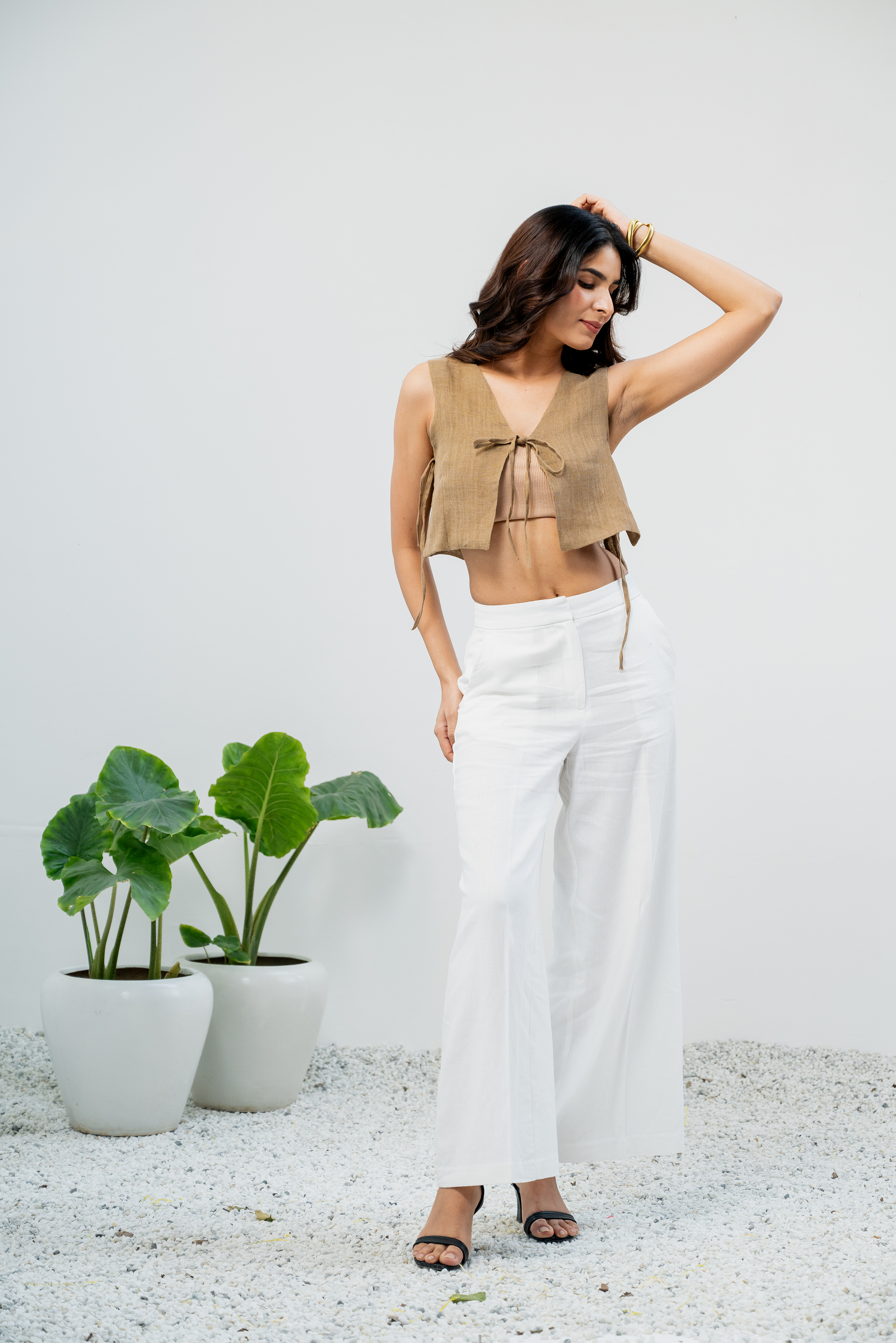 DUNE TIE Linen Top