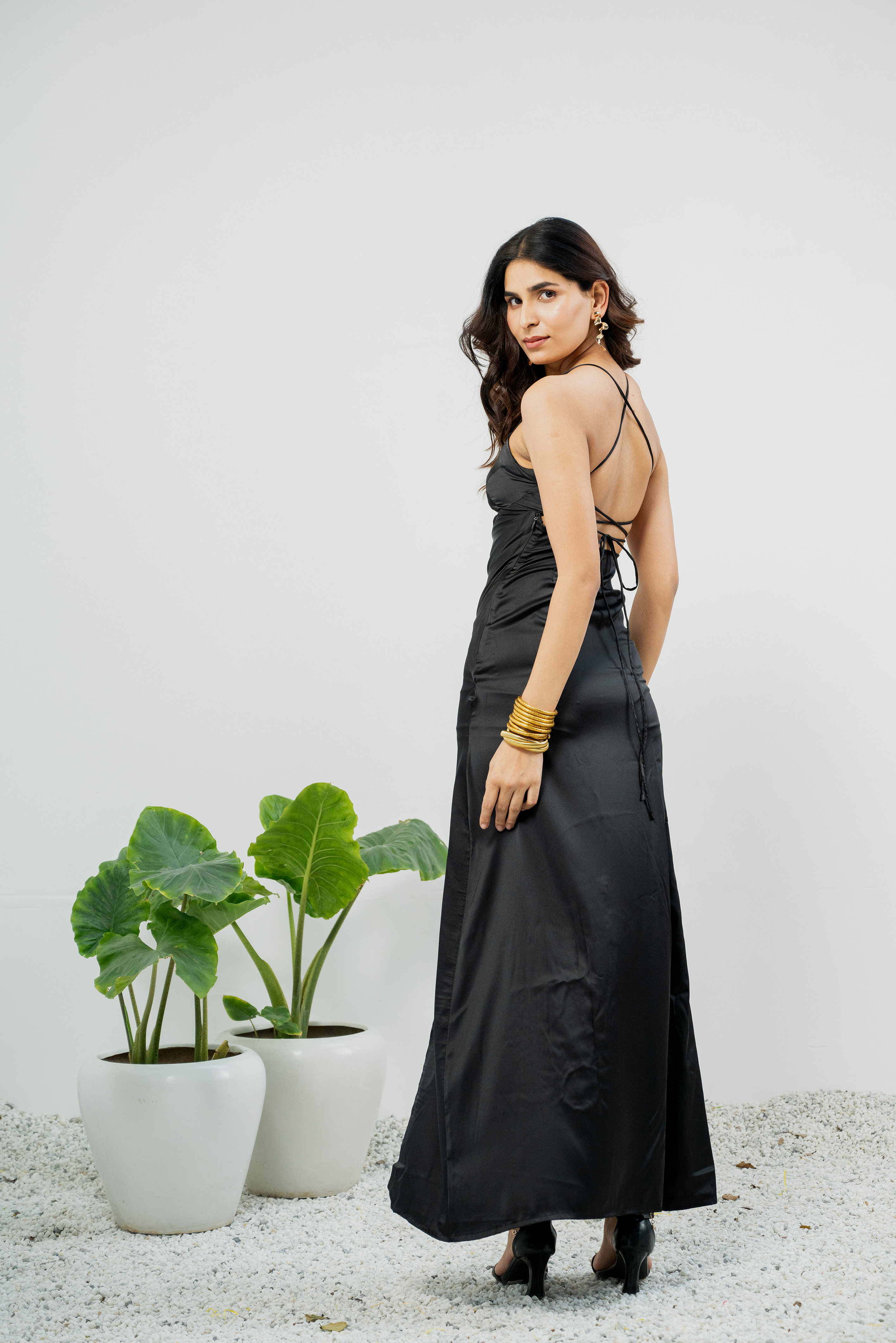 NOIR ENCHANTÉ Satin Dress