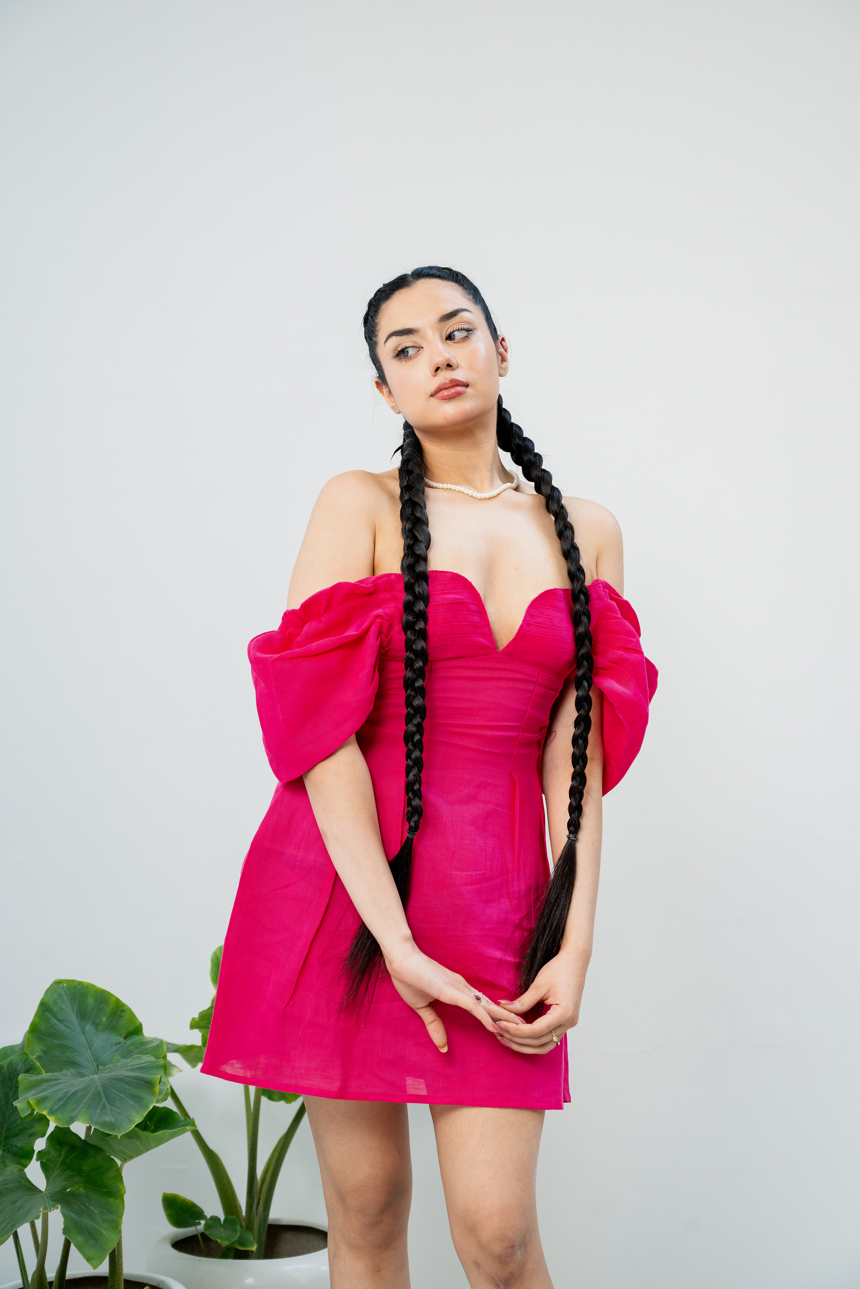 ROSÉ REBEL Linen Dress
