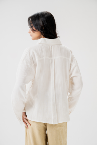 MEADOW BREEZE Textured Button-Down Shirt