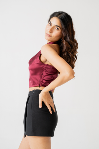 SCARLET MUSE Satin Top