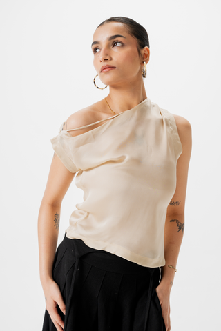 GOLDEN GLOW Silk Top