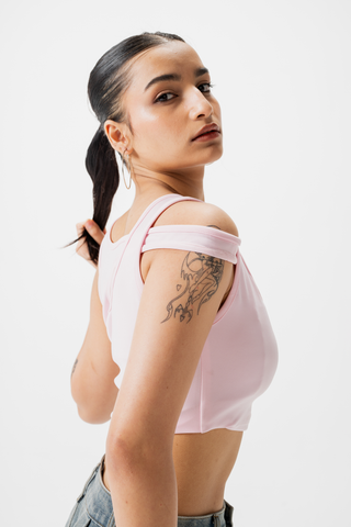 ASYMMETRIC BLOOM Crop Top