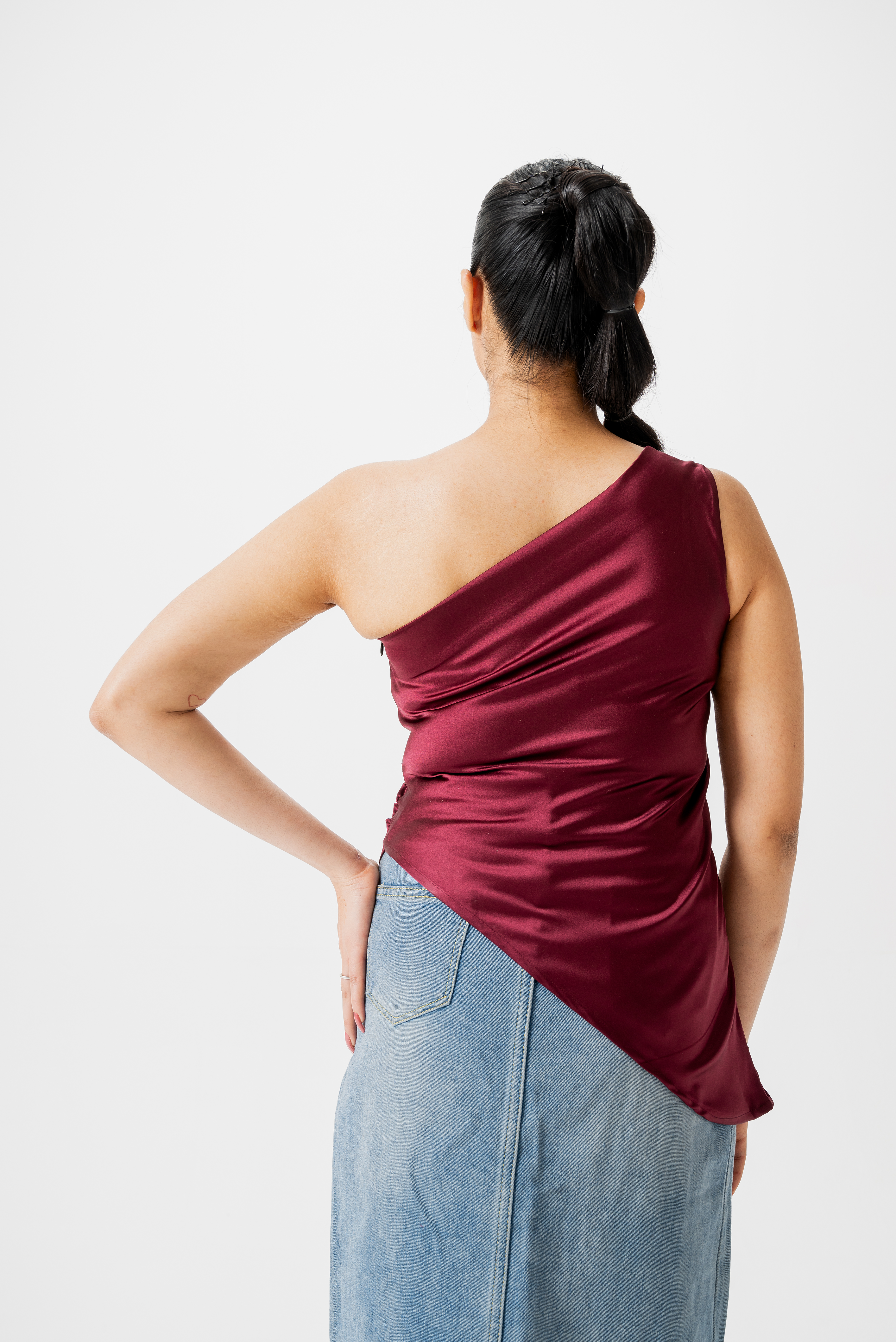 GARNET GLOW Satin Top