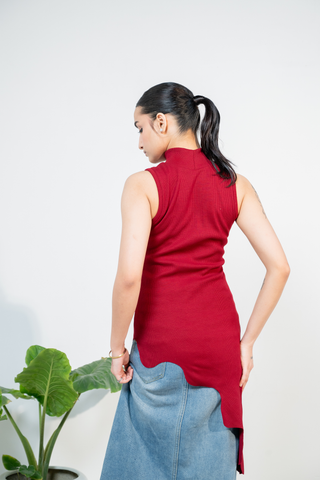 WINE DRAPE Bodycon Mini Dress