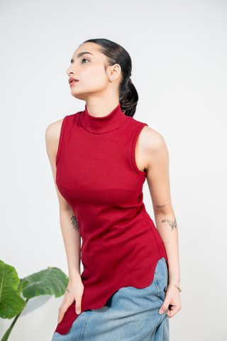 WINE DRAPE Bodycon Mini Dress
